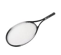 Jiawu Tennis Racket, 27 Inch Aluminum Alloy Frame with Broken Wind Design for Stability, Single Tennis Racquet with Enlarged Thread Hole, Ergonomic Non Slip Grip, Portable Training Set (Black)