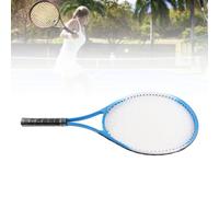 Jiawu Tennis Racket, 27 Inch Aluminum Alloy Frame with Broken Wind Design for Stability, Single Tennis Racquet with Enlarged Thread Hole, Ergonomic Non Slip Grip, Portable Training Set (Blue)