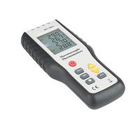 Jiawu Thermocouple Thermometer, Handheld Portable 4 Channel Thermometer, Digital Thermocouple with Min Max Average Data Display and Data Hold Function for Simultaneous