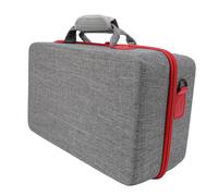 Jiawu Thin Console of The Hard Housing Case with Large Capacity Storage for The Controller and Travel Accessories, Adjustable Strap, Nylon Material with Sheets (Grey)