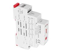 Jiawu Time Relay, Dual Function AC230V or AC DC24V Multifunctional Relay Switch, Delay Time with LED Indicator Adjustable Delay 0.1s to 10 Days ABS Shell for Remote Control