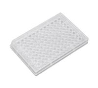 Jiawu Tissue Culture Plate, 96 Well Numbered for Accurate Data Collection Cell Growth Culture Plate Polystyrene Tissue with Plastic Lid for Laboratory Biological Room (V Shaped Bottom)