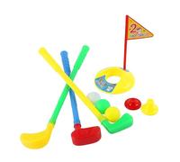 Jiawu Toddler Golf Set, Complete Safe Non Mini Golf Set, Indoor Game with 3 Clubs 3 Balls 2 Bases Mesh Bag for Toddlers Kids Indoor Outdoor Play
