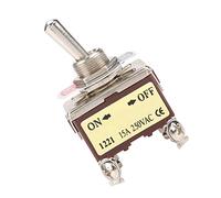 Jiawu Toggle Switch, 15A 250VAC 4 Pin On Off Switch, 2 Position Toggle, 12mm Mounting Hole SPST Rocker with Compact Design for Automobile Home Appliance Industrial