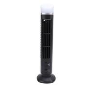 Jiawu Torre Fan Without Cup Improved Air Circulation Silent for the House At Home Office of the USB Balfless Balfless Office (Black)