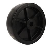 Jiawu Trailer Jack Wheel 6 Inch Swivel Caster Wheels High Load Capacity 1200 Lbs Rubber Clad Iron for Lawn Mowers Utility Cart, Heavy Duty Universal Wheel for Trailer Jack (Nylon Wheels)