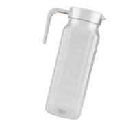 Jiawu Transparent Drink Jug with Lid, Elegant Juice Bottle for Cold Water and Tea, Easy to Hold for Bar (1100ml)
