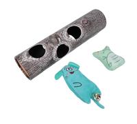 Jiawu Tree Hole Cat Roller Toy Interactive Plush Tree Trunk Fun Exercise Toy for All Cat Breeds 3D Pressure Paper Material