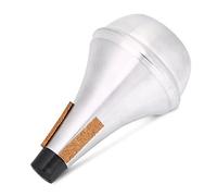 Jiawu Trumpet Mute, Aluminum Alloy Practice Trumpet Mute Volume Reduction Feature, Practice with Cork Strips for Quiet Indoor Home Before Performance