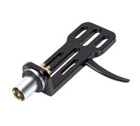 Jiawu Universal Turntable Headshell, Metal Phono Headshell Mount with Wires, Universal Headshells for SL 1200 1210 D5 1600, Replacement for Phono Cartridges (Black)