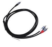 Jiawu USB C Splitter, 24K Gold Plated Connectors and 24bit 96kHz DAC Chip Type C to 2 Jack Male Y Splitter, USB Sound Cable with Aluminum Alloy Casing for Smartphones Tablets Laptops (#3)