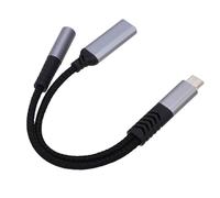 Jiawu USB C to 3.5mm Headphone Charger Adapter Portable HiFi Sound Adapter with 60W Fast Charging for Music Lovers Smartphones Tablets 1 Unit