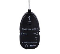 Jiawu USB Guitar Cable, Plug and Play Guitar to USB Interface Audio Link Adapter for PC Recording, Mac, with Stereo Headphone Output, Software Driver for Electric Guitars,