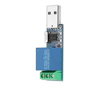 Jiawu USB Relay Module, CH340 Serial Port Control Switch with LED Indicator, Smart Jog Self Locking Relay Board for MCU PC Automation Projects