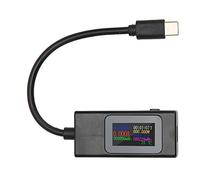 Jiawu USB Tester, Professional 4 to 30V 0 to 6.5A Bidirectional USB C Tester, Power with HD Color LCD Display Fast Charging Protocol Detection for Cell Phones Tablets
