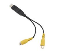 Jiawu USB to CVBS Video Output Adapter, HD Video Transmission Plug and Play USB to Interface Cable Adapter, AV Converter with Copper Conductor for Car Radio