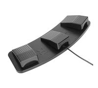 Jiawu USB Triple Foot Switch Pedal, Three-key Custom Programming Ergonomic Wide Pedals Triple Foot Switch Pedal, USB with Responsive Mechanical Switches for Gaming