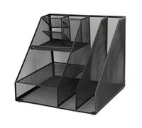 Jiawu Versatile Metal -shesh -Desk Durable Organizer Archive Bearing Shelf for The School Office at Home, Elegant Iron, Suitable for The Office School