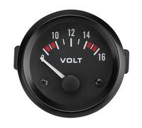 Jiawu Voltmeter, 52mm 2in Clear Voltage Reading 8-16V Range 12V Voltage Meter, Automotive Gauge with Installation Frame for Most 12V Vehicles