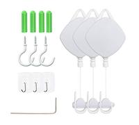 Jiawu VR Cable Management System for Vive Rift S, Retractable Ceiling Cable Manager with Silicone ABS, 360° Rotation HMD Bracket, Noise Reduction, 6pcs Black Pulley Kit (A)