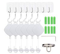 Jiawu VR Cable Management System for Vive Rift S, Retractable Ceiling Cable Manager with Silicone ABS, 360° Rotation HMD Bracket, Noise Reduction, 6pcs Black Pulley Kit (C)