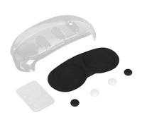 Jiawu VR Headset Protective Shell Case Kit with Lens Guard | Anti Scratch Cover, Controller Thumbstick Caps, Shockproof Armor, Ventilation Cutouts, Tempered Glass Shield
