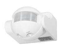 Jiawu Wall Mounted Motion Sensor, Automatic Dusk to Dawn Spherical PIR Sensor Outdoor Motion Sensing Switch, Adjustable 180 Degree LED Control Induction Switch with Delay Time