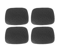 Jiawu Washable Chicken Nesting Pads for Laying Eggs, 4-Pack Chicken Mat with Egg Collector Design, PVC Poultry Box Liners, 11.8x11.8in Non-Slip Nesting Box (Black)