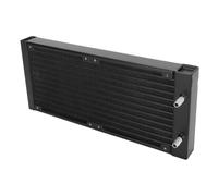 Jiawu Water Cooling Radiator, 12 Pipe 1bar Pressure Tested Aluminum Alloy Computer Heat Exchanger Radiator, Liquid Cooling with 7.5mm OD Pagoda Port for 6 to 7mm Soft Hose for (Black)
