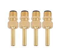 Jiawu Water Fountain Nozzles, 4 PCS Copper Large Hexagonal Direct Jet Nozzle, Waterscape Fountain Single Nozzle with Male Thread, for Garden Pond Amusement Museum (G1/2)