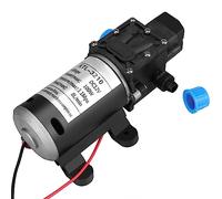 Jiawu Water Pump, 12V DC 100W 8L Min 160Psi Self Priming Diaphragm Water Pump, Diaphragm Self Priming with Automatic Pressure Switch for Car Washing Solar Energy Remote
