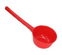 Jiawu Water Scoop, Large Capacity, Long Handle, Thickened PE Plastic (Red) | Water Ladle with Extended Grip, Burr , for Garden Yard Bathroom Kitchen, Washing Food Flowers Hair Bathing