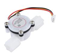 Jiawu Water Sensor G1/4 Hall Effect Flowmeter 0.3-6L/min Control for Water Cooler Coffee Machine Filter, DC5-24V NPN Pulse Output