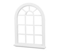 Jiawu White Wooden Dollhouse Window Frame, Ideal As a Dollhouse Decoration or Photography Prop, Materials