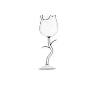 Jiawu Wine Glass, High Borosilicate Glass Thick Sturdy 3D Rose Shape Wine Cup, Cocktail with Smooth Elegant Design for Parties Bars Restaurants Nightclubs (#9)