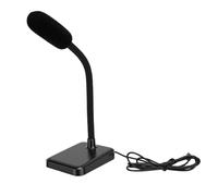 Jiawu Wired Microphone 3.5mm Adjustable Gooseneck for Live Streaming Conference Calls High Fidelity Sound 1 Piece
