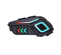 Jiawu Wireless BT 5.4 Motorcycle Helmet Headset with Ambient Lights, Noise-Canceling Microphone, IP65 Water/Dust Resistant, Long Battery Life, for Adventure Motorcyclists