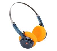 Jiawu Wireless Headphones, Bluetooth 6.0 Retro Style On Ear Headphones, Builti in Mic, 20+ Hour Playback, Lightweight Headset Dual Device Connectivity, Powerful Bass High Res Sound (Transparent Blue)