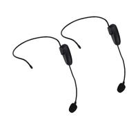 Jiawu Wireless Headset Microphone System UHF 2.4G Clear Sound Quality for Fitness Teaching Guide Voice Amp Speaker, 2 Transmitters 1 Receiver (1 for)