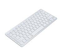 Jiawu Wireless Spanish Keyboard, Minority Language Keyboard, Silver White, Fade Resistant, 32.8 Feet Long Connection for Desktop on the Go