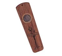 Jiawu Wood Kazoo Flute for Beginners, Guitar Ukulele Accompaniment Harmonica, Diaphragm Wind Instrument with Mouth Ring, Compact Portable Wooden Kazoo for Travel Outdoor, Easy to Play (Ebony Wood)