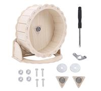 Jiawu Wooden Hamster Wheels, Small Animal Exercise Wheel Kit, Silent Hamster Running Wheels Prevent Depression Toys for Gerbil, Syrian, Dwarf, Mice and Other Small Pets