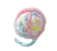 Jiawu Yarn Cat Toy, Handmade, Relieve Boredom, Wool Yarn, Cat Toy, Ball, Bite Resistance, Fun For Puppies, For Kittens (Colorful (White))