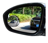 Jiaxitek 2 Pieces Suction Cup Blind Spot Rearview Mirror, Reusable 360° Adjustable Swivel Wide-Angle Belt Frame to Protect The Car Rearview Mirror, Suitable For Cars, Vans, Suvs, Etc (Black)