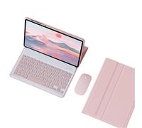 Jiaxu Detachable Normal/Backlit Keyboard, Flip Leather Protective Case compatible with HUAWEI MatePad 11.5 inch/2023(Pink+Keyboard+Mouse)