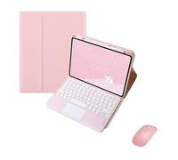 Jiaxu Detachable Normal/Touch Keyboard, Flip Leather Protective Case compatible with HUAWEI MatePad 11.5S 2024(Pink+touch Keyboard+Mouse)