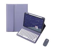 Jiaxu Detachable Normal/Touch Keyboard, Flip Leather Protective Case compatible with HUAWEI MatePad 11.5S 2024(Purple+Keyboard+Mouse)