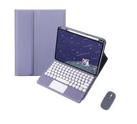 Jiaxu Detachable Normal/Touch Keyboard, Flip Leather Protective Case compatible with HUAWEI MatePad 11.5S 2024(Purple+Touch Keyboard+Mouse)