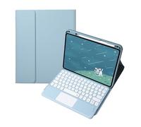 Jiaxu Detachable Normal/Touch Keyboard, Flip Leather Protective Case compatible with HUAWEI MatePad 11.5S 2024(Sky Blue+Touch Keyboard)
