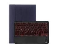 Jiaxu Normal/Touch No-backlit/Backlit Keyboard Leather Protective Case Suitable for iPad Air 13 inches 2024/2025 universal(Blue+backlit touch keyboard)